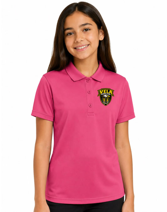 Polo Chess Team Vela Middle School Embroidery Logo