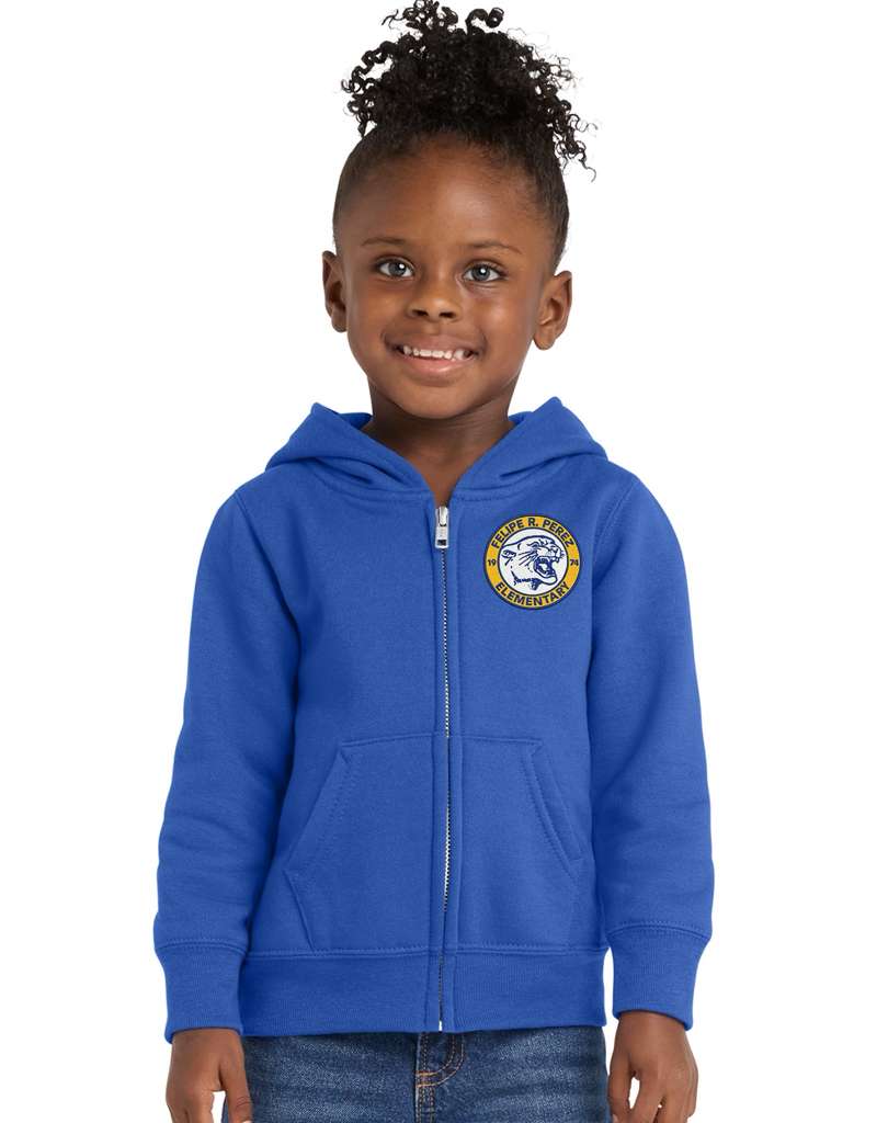 Felipe R. Perez Toddler Core Fleece Full-Zip Hooded Sweatshirt Embroidery Logo