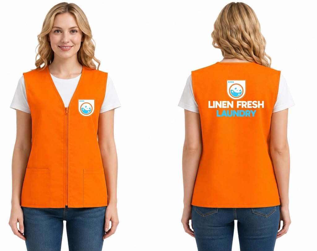 Linen TopTie Activity Vest /Uniform Workwear
