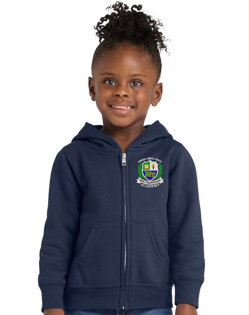 MT TODDLER Core Fleece Full-Zip Hooded Sweatshirt Embroidery Logo