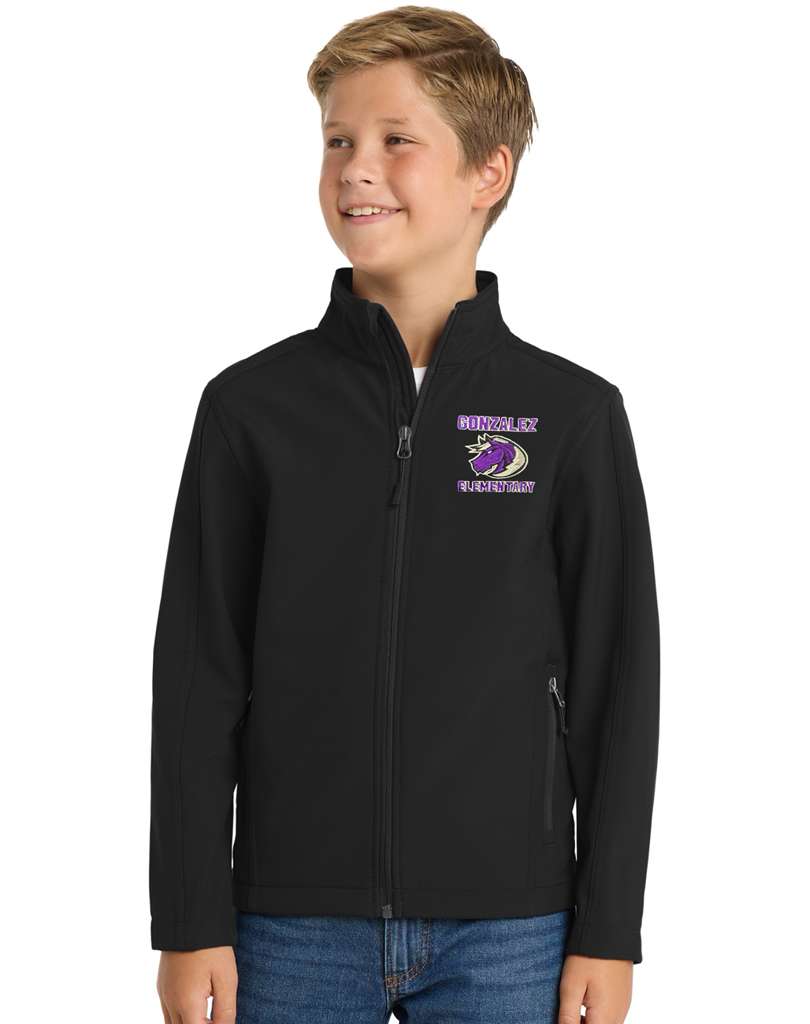 Soft-Shell Jacket Embroidery Logo Gonzalez Elementary