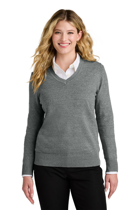 Women’s Easy Care V-Neck Sweater (Logo Included)