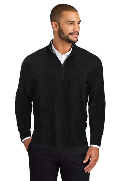 Male Easy Care 1/4-Zip Sweater (Logo Included)