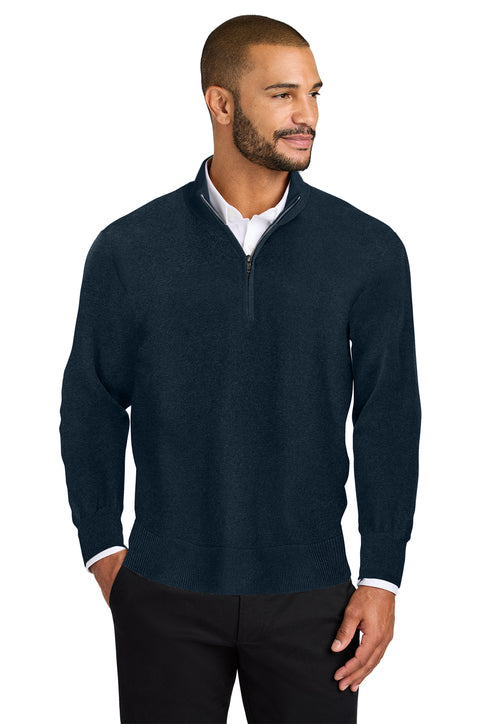 Male Easy Care 1/4-Zip Sweater (Logo Included)