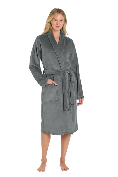 Plush Microfleece Shawl Collar Robe (Family Name/Monogram Included)
