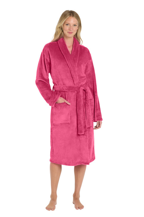 Plush Microfleece Shawl Collar Robe (Family Name/Monogram Included)