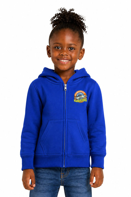 Toddler Core Fleece Full-Zip Hooded Sweatshirt Embroidery Logo Breeden Barracudas