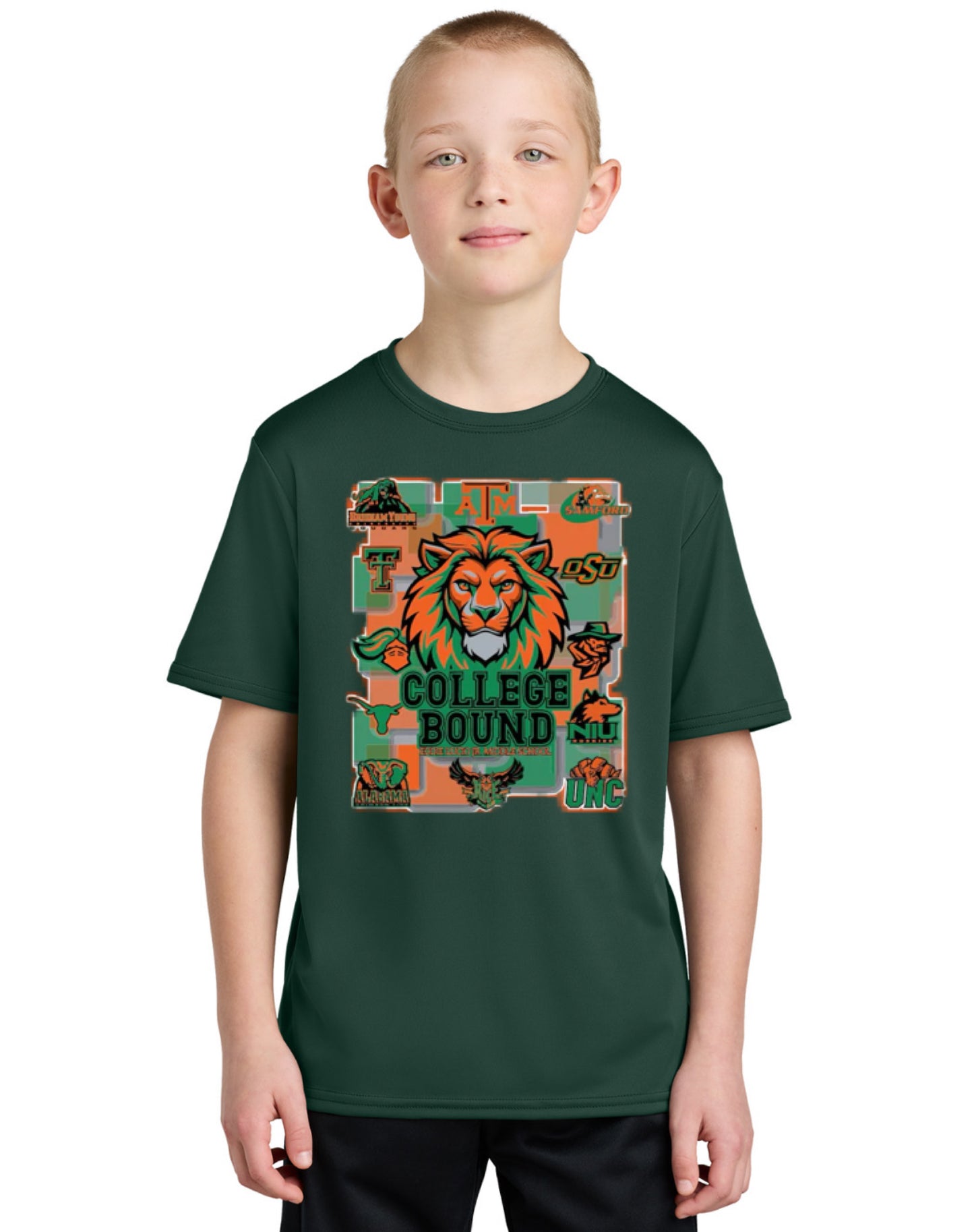 Lucio College Performance Dry Zone T-Shirt with DTF Logo