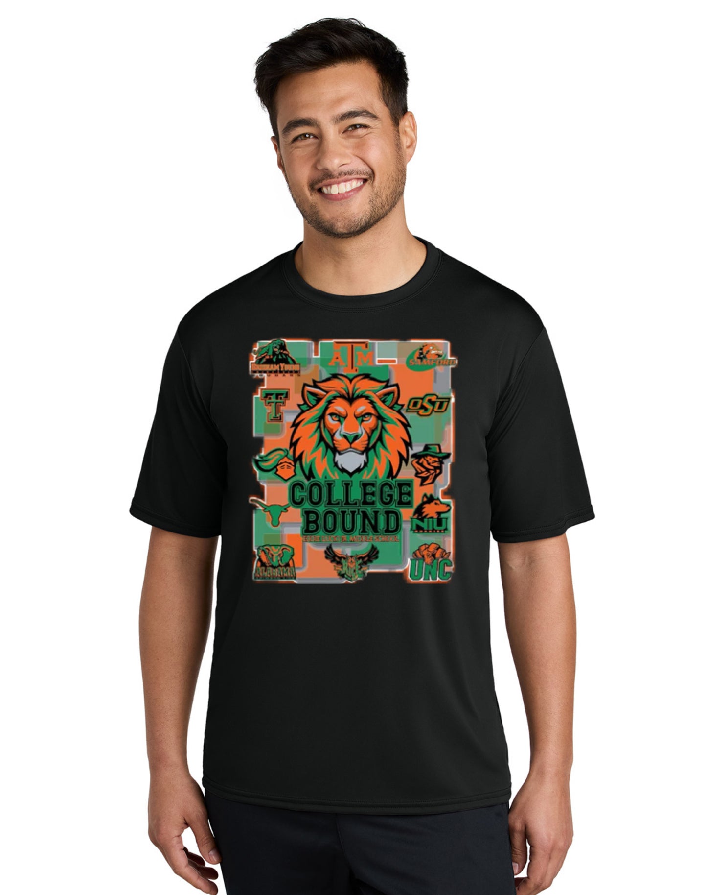 Lucio College Performance Dry Zone T-Shirt with DTF Logo
