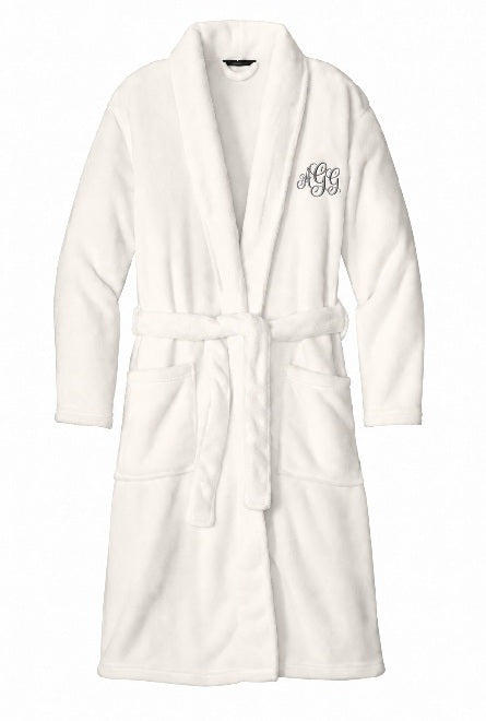 Plush Microfleece Shawl Collar Robe (Family Name/Monogram Included)