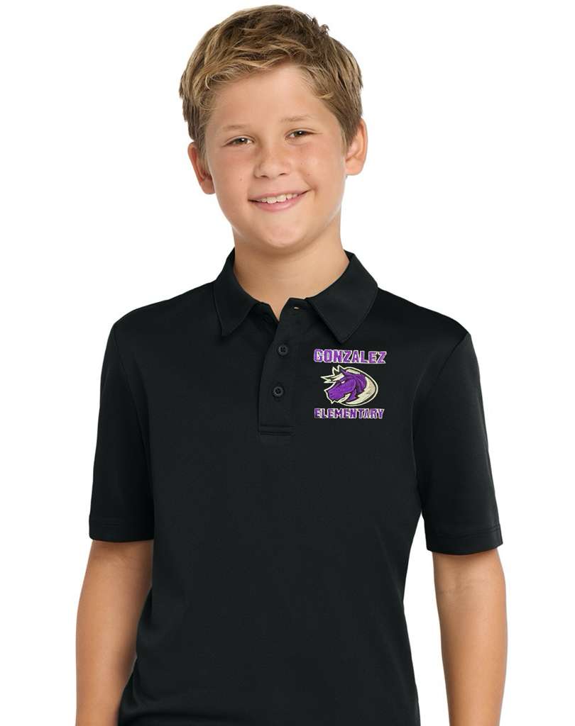 Silk Touch Polo Embroidery Logo Gonzalez Elementary School