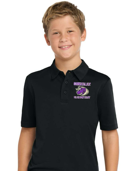 Silk Touch Polo Embroidery Logo Gonzalez Elementary School