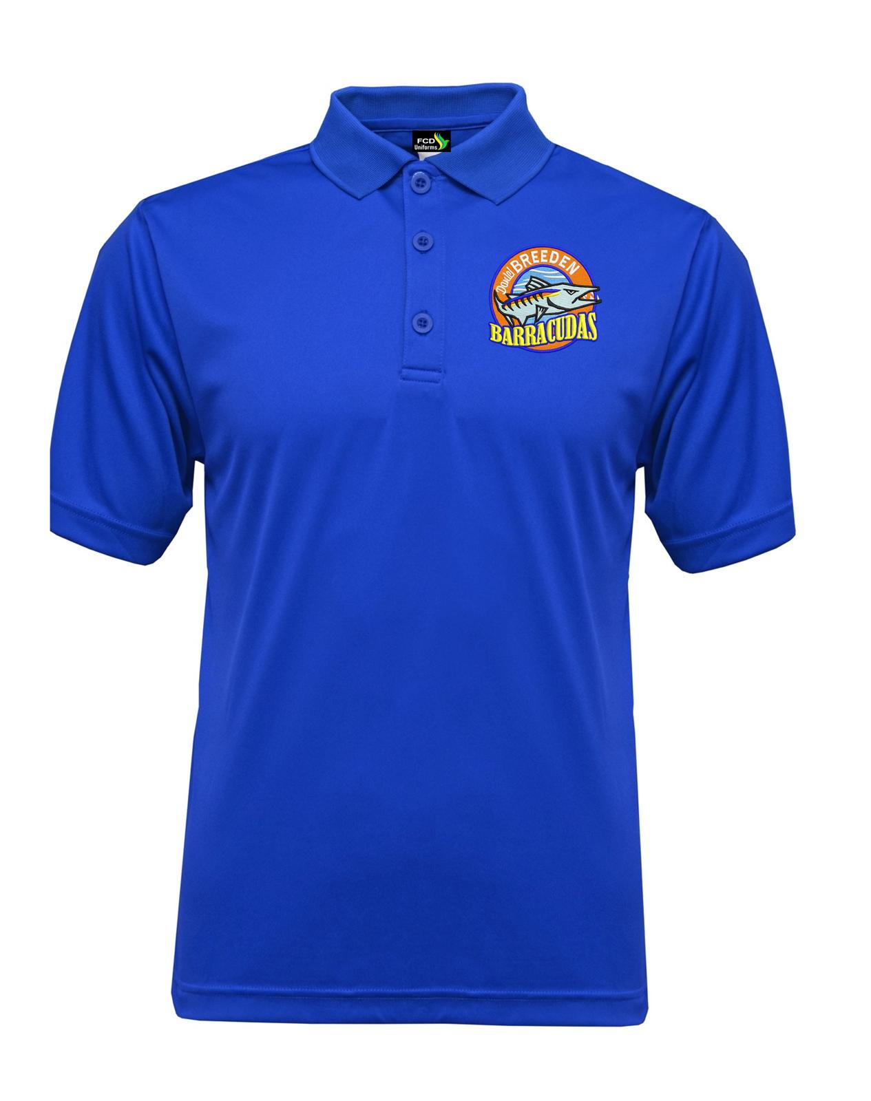Breeden Xtreme-Tek Polo, Embroidery Polo Breeden Barracudas