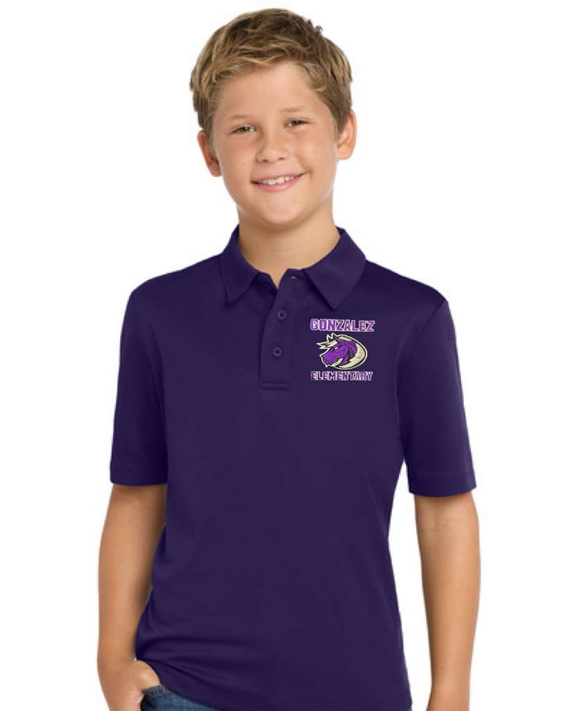 Silk Touch Polo Embroidery Logo Gonzalez Elementary School