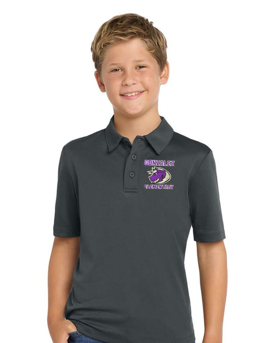 Silk Touch Polo Embroidery Logo Gonzalez Elementary School