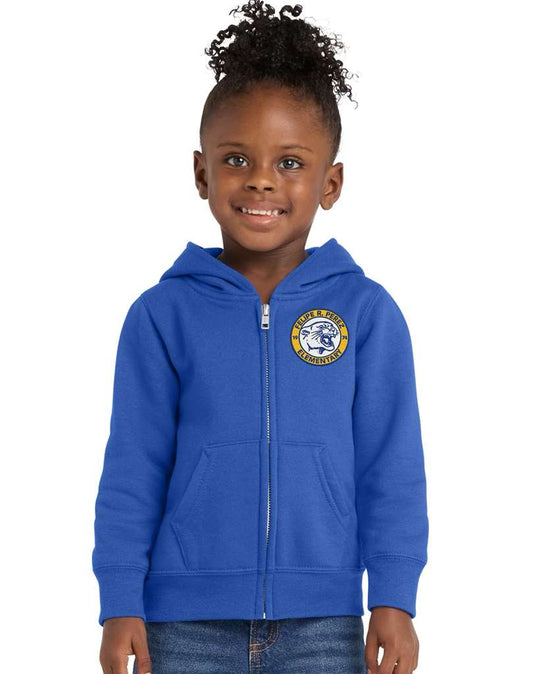 Felipe R. Perez Toddler Core Fleece Full-Zip Hooded Sweatshirt Embroidery Logo