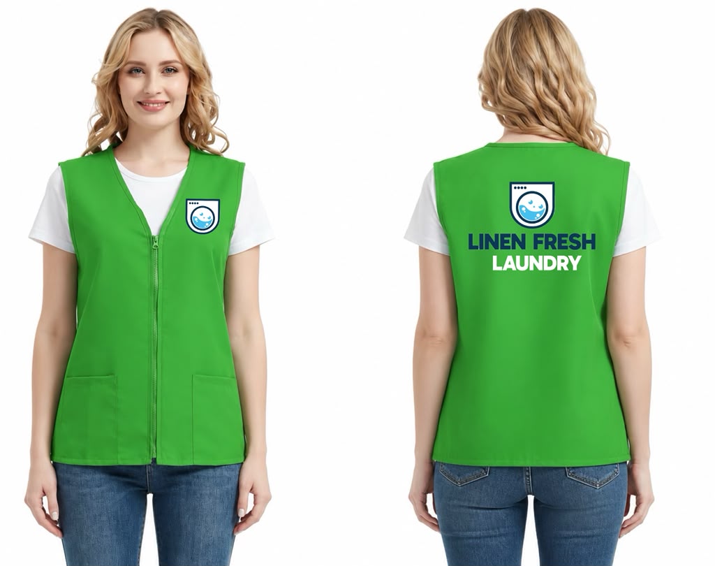 Linen TopTie Activity Vest /Uniform Workwear