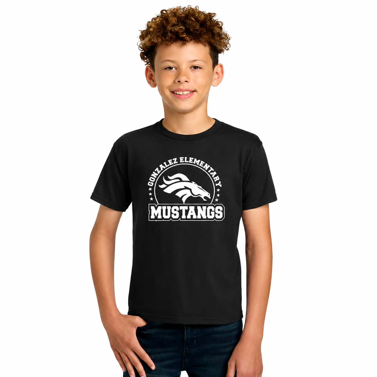 Performance T-Shirt Dry-Zone DTF Logo Gonzalez Elementary School
