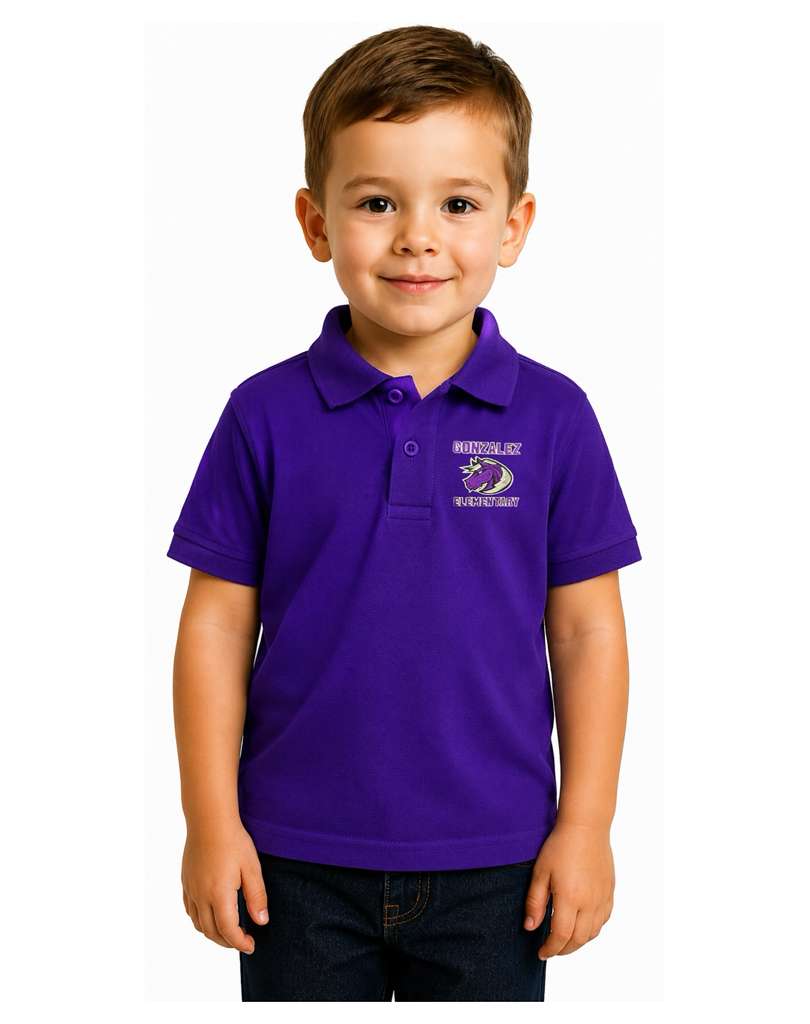 Toddler Polo Embroidery Logo Gonzalez Elementary